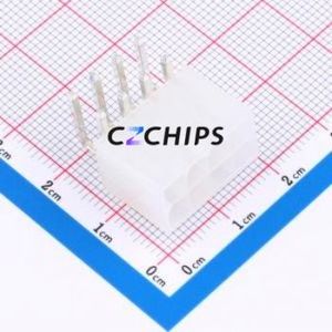 HX-5569-2x4AW Wire-to-Board Pin Header Bent Lead Through Hole,P=4.2mm Connector 2x4P 4.2mm Right Angle Insert Mini-Fit (MX 4.2) - Product Image 1