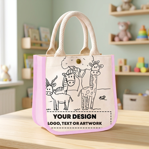 High on Demand Cute Cartoon Kids Cotton <b>Tote</b> <b>Bag</b> with Rope Handle <b>for</b> <b>School</b> Picnic Travel & Daily Use at Reasonable Price - Product Image 2