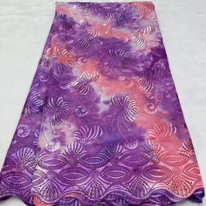 Personnalisé pas cher Chine prix d'usine tissu suisse dentelle robes de mariée robes de mariée <span class=keywords><strong>cravate</strong></span>-teint coton broderie forage à chaud - Product Image 6