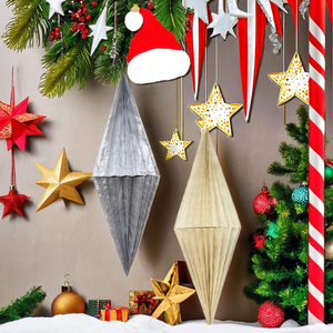 Diamond Shaped Tissue Paper Honeycomb Party <b>Decorations</b>-<b>Wall</b> <b>Stickers</b>/Hangings for New Year Back School Valentine's Day - Product Image 2