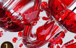 JYLIGHTING düğün kırmızı avize moda lüks kırmızı cam Modern parlaklık kristal avize işık düğün için - Product Image 4