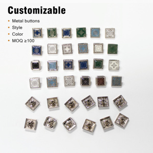 Bottoni in Metallo Smaltato in Lega di Zinco Dorati e Argentati Personalizzati per Camicie da Uomo, Fornitura di Fabbrica - Product Image 1