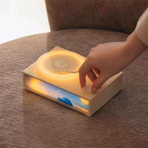 Diffuseur d'aromathérapie portable mini en vinyle rétro à bruit blanc avec lumière RGB, prise en charge de la carte mémoire et du téléphone portable - Product Image 6