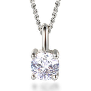 Collar con Colgante de Diamante <span class=keywords><strong>Moissanite</strong></span> Kirin Personalizado, Plata de Ley 925, 0.5CT GH VVS, Baño de Rodio, Baño de Oro de 18k, para Mujer - Product Image 1