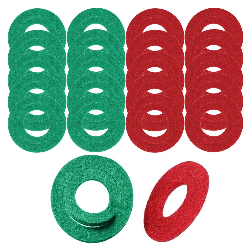 Прокладка для клемм аккумуляторных батарей, наружная, 44 мм, внутренняя, 20 мм, круглая, красная и зеленая, фетровая, для автомобильного аккумулятора, защита от коррозии