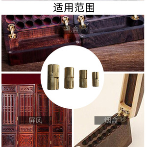 One Piece Brass Hinge 180 Degree Flush Mount For Furniture <b>Cabinet</b> Door Concealed Use Minimalist Design - Product Image 3