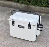 Glacière rotomoulée 25QT, glace pour 7 jours, glacière robuste avec ouvre-bouteille pour le camping