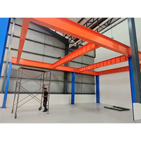 Plateforme de mezzanine industrielle multi-niveaux robuste sur mesure en acier avec escaliers pour entrepôt, pour rayonnages de stockage et empilage