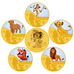 Moneda de Anime Americana al por Mayor: Moneda de Oro del Rey León con Decoración de Doble Lámina Dorada Recuerdo Ideal para Coleccionistas. - Product Image 1