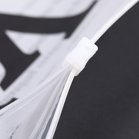 Sacs d'emballage PE pour vêtements transfrontaliers, sacs fourre-tout transparents givrés en plastique avec fermeture éclair, refermables, pour vêtements automne/hiver, thermosoudés