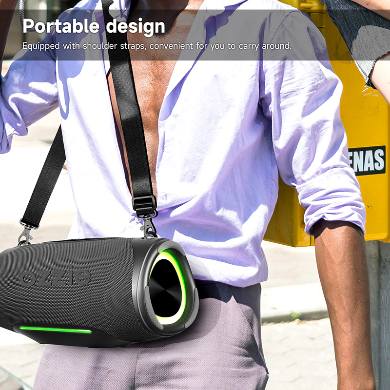 80W Bass Drivers Camouflage Bluetooth Speaker RGB Flashing Light Waterproof Outdoor Portable Speaker with Carry Strap IPX7 · image 7