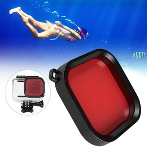 Filtres de <span class=keywords><strong>plongée</strong></span> sous-marine pour <span class=keywords><strong>GoPro</strong></span> <span class=keywords><strong>Hero</strong></span> 13 12 11 10 <span class=keywords><strong>9</strong></span> 8 Black, boîtier étanche, lumière rouge, filtres macro pour close-up - Product Image 1