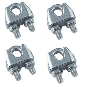 Pinces de câble 532 (<span class=keywords><strong>4mm</strong></span>) boulons en U pinces de câble métallique en acier inoxydable 4 pièces - Product Image 3