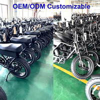 Vélo de montagne électrique personnalisable de 20 pouces, stock UE/US, batterie au lithium 250W, frein à disque, cadre en alliage d'aluminium, vélo à pneus larges