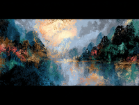 Paysage chinois impression peinture image n'importe quelle taille numérique peinture mur Art personnalisé impression sur toile