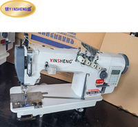 Machine à coudre industrielle YS-3800D-2TRW à double aiguille, pied marcheur, point de chaînette et point de bourrelet pour bannières publicitaires et vêtements