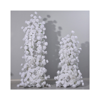 Chemin de table en fleurs de soie artificielles LEXI, fait main, style moderne, pour mariage, décoration florale en rangée