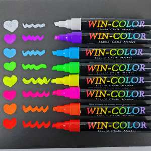 ชุดมาร์กเกอร์ชอล์กเหลวลบได้12สีสำหรับบอร์ดฟลูออเรสเซนต์แบบ LED ปลอดสารพิษสีสันสดใส - Product Image 4