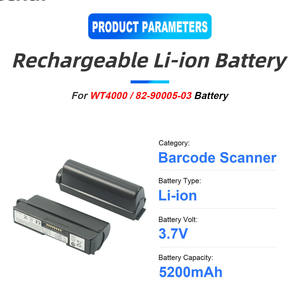 Batería de Repuesto para Escáner de Código de Barras Zebra Symbol WT4000 WT4090 WT4070 3.7V 5200mAh - Product Image 4