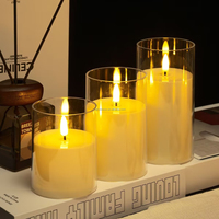 Bougies LED en plastique PS à piles, effet flamme dansante, pour décoration de mariage et de fête