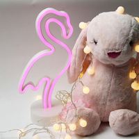 Meilleure vente enseigne lumineuse LED flamant rose merveilleux en plastique alimentée