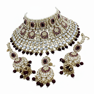 <b>Indian</b> Traditional High Quality Ethnic Gold Plated Trendy Third Party Certified Latest Designed Customized Package Kundan Set - Product Image 2