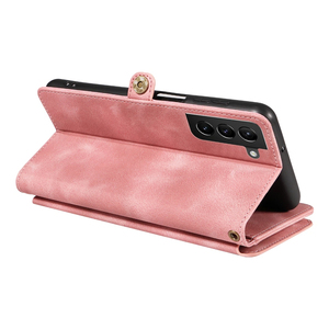 Funda de Piel Sintética para Teléfono con Ranuras para Tarjetas para Samsung S21 Plus, 9 Ranuras para Tarjetas + Bolsillo con Cremallera para Monedas, Soporte, Bloqueo RFID, 360 °   Protección - Product Image 5