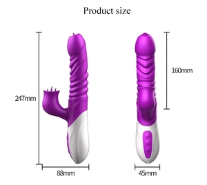 Masajeador de mano eléctrico con calefacción telescópica para clítoris, consolador <span class=keywords><strong>vibrador</strong></span> para lamer la lengua AV para orgasmo, Juguetes sexuales para mujer, Vagina - Product Image 5
