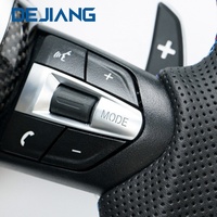 Volant personnalisé en cuir perforé noir avec fibre de carbone et LED pour BMW F10 F30 F31 F32 F20 E92 E60 X6 E71 X5 E70 M3 M4 M5