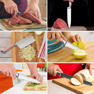 Juego <span class=keywords><strong>de</strong></span> <span class=keywords><strong>Cuchillos</strong></span> <span class=keywords><strong>de</strong></span> Cocina Ambidiestros <span class=keywords><strong>de</strong></span> Acero Inoxidable <span class=keywords><strong>Rosa</strong></span>, Ecológicos, con Soporte Acrílico, 9 Piezas, Juego <span class=keywords><strong>de</strong></span> <span class=keywords><strong>Cuchillos</strong></span> <span class=keywords><strong>de</strong></span> Chef - Product Image 4