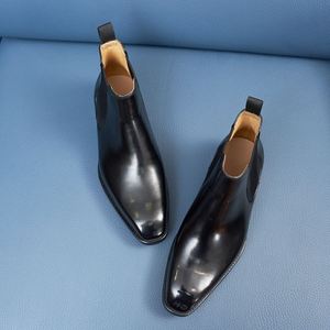 รองเท้าบูทเชลซีสำหรับธุรกิจและการเดินทาง หัวแหลม แบบผูกเชือก หุ้มข้อสูง สไตล์อังกฤษ กันลื่น น้ำหนักเบา ระบายอากาศได้ดี เหมาะสำหรับออฟฟิศและอาชีพ - Product Image 6