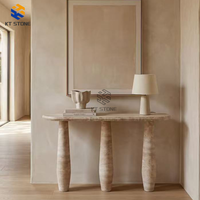 Table d'entrée contemporaine KT STONE pour couloir, motif naturel unique, décoration magnifique pour hall d'entrée, en marbre
