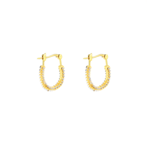 Pendientes de Perlas de Acero Inoxidable 316L con Baño de Oro PVD, Resistentes y Sostenibles, Tipo Aro y Broche, Joyería para Mujer - Product Image 2