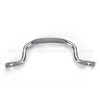 Poignée de couvercle de casserole en acier inoxydable avec bouton en plastique et design à oreilles, accessoire de cuisine, modèle 004, origine Chaozhou
