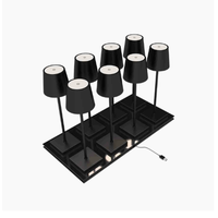 Lampe de bureau LED intelligente et créative pour chambre d'hôtel, avec chargeur sans fil multi-ports pour téléphones portables, lampe de table