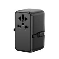 Adaptor Perjalanan Universal Worldplug PD Type-C USB GaN Pengisi Daya Cepat dengan Kabel Multi-Plug untuk Ponsel Internasional