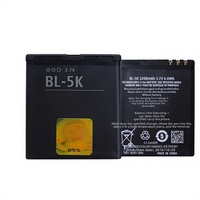 Batterie au lithium rechargeable 3,7 V BL-5K prête pour la vente en gros pour les téléphones N85, N86, C7, C7-00, X7, X7-00 et 2610S