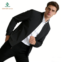Blouson Bomber Décontracté en Toile pour Homme de Haute Qualité, Col Rabattu Zippé, Coupe-Vent Respirant, Printemps Automne, Motif Lettres Standard sur le Devant