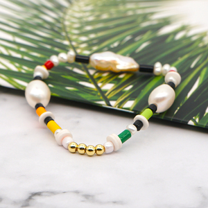 Bracelet en perles <span class=keywords><strong>Miyuki</strong></span> fait main personnalisé 2026, plaqué or, perles d'eau douce, pour femmes, bijoux tendance - Product Image 4