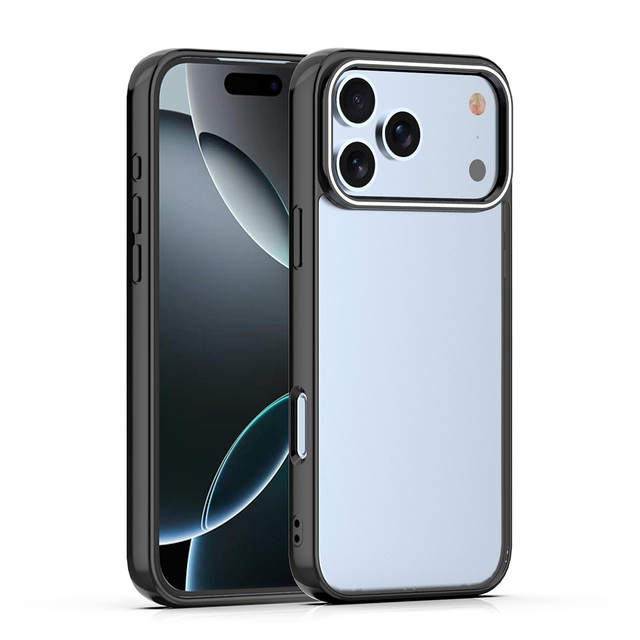 Shockproof Black TPU Bumper Frame Clear Transparent Back Cover Phone Cases for iPhone 17 Pro Max