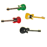 Autocollants décoratifs pour téléphone en métal, style rétro, guitare électrique, instrument de musique personnalisé, cadeaux promotionnels, vente en gros sur mesure