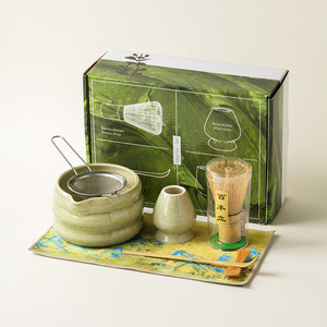 Ensemble de fouet en céramique de bambou naturel 100% fait à la main outil de thé <span class=keywords><strong>Matcha</strong></span> traditionnel chinois pour préparer une tasse de <span class=keywords><strong>Matcha</strong></span> - Product Image 2