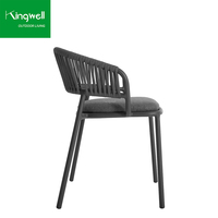 Chaise de jardin au design moderne personnalisé, chaise de loisirs en aluminium tressé, imperméable, pour villa, hôtel, restaurant