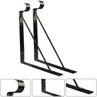 Support de fixation robuste pour tringle de penderie, support d'étagère pour organisation de placard avec crochet