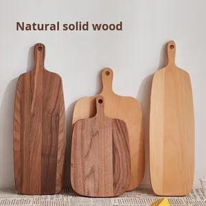 <span class=keywords><strong>Tabla</strong></span> de <span class=keywords><strong>Cortar</strong></span> de <span class=keywords><strong>Madera</strong></span> con Grabado Personalizado, Tablas de <span class=keywords><strong>Cortar</strong></span> de Acacia, Nogal Negro, Ébano y Bambú con Asa para Cocina - Product Image 2