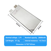 Sel Baterai Semi-Solid State CALH 3.7V 26Ah 309wh/kg Densitas Energi Tinggi 26000mAh NCM Pouch Cell untuk Drone UAV