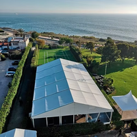 Carpa de Exhibición Grande de Aluminio con Estructura en A de 40m x 80m, Blanca, para Eventos y Ferias Comerciales al Aire Libre, con Capacidad para hasta 1600 Personas