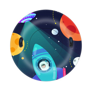 Tubo inflable para la nieve de 42 pulgadas, resistente, para niños y adultos, juguete acuático con diseño de Papá Noel. - Product Image 4