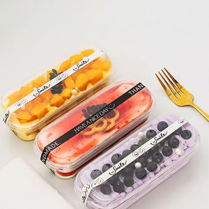 Boîtes d'emballage alimentaire rectangulaires jetables en plastique PET transparent en gros d'usine, boîtes en plastique pour la cuisson, boîte à dessert avec couvercle - Product Image 3