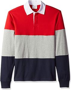 ラグビーポロシャツ新デザインコットン半袖ストライプラグビーフットボール用カスタムラグビージャージ - Product Image 3